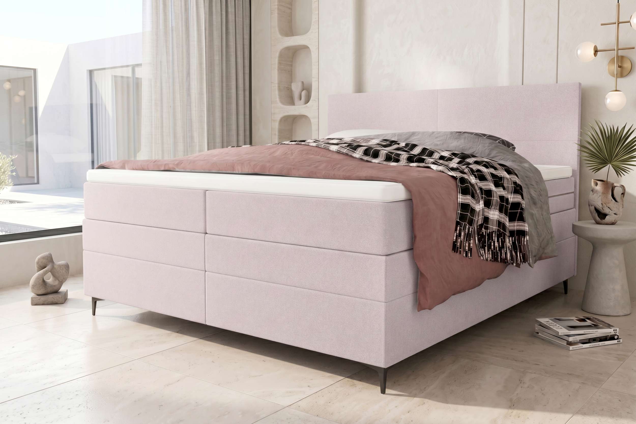 Boxspringbett Nuvia Beige