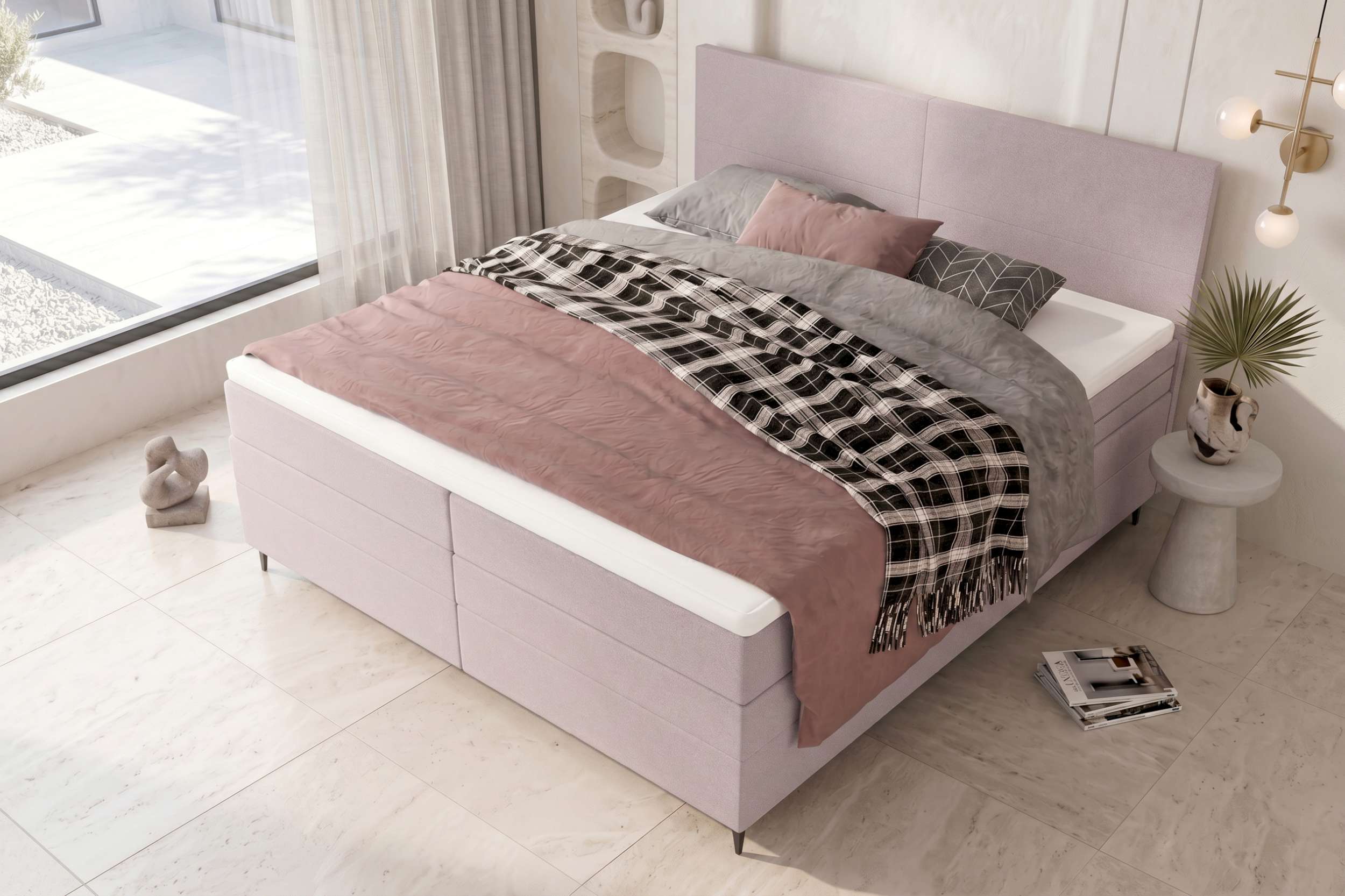 Boxspringbett Nuvia Beige