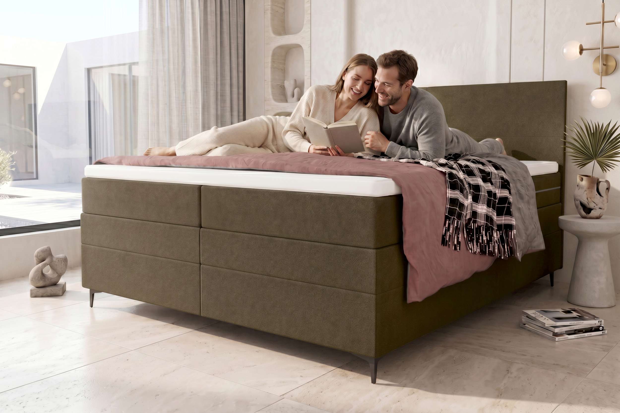 Boxspringbett Nuvia Olive