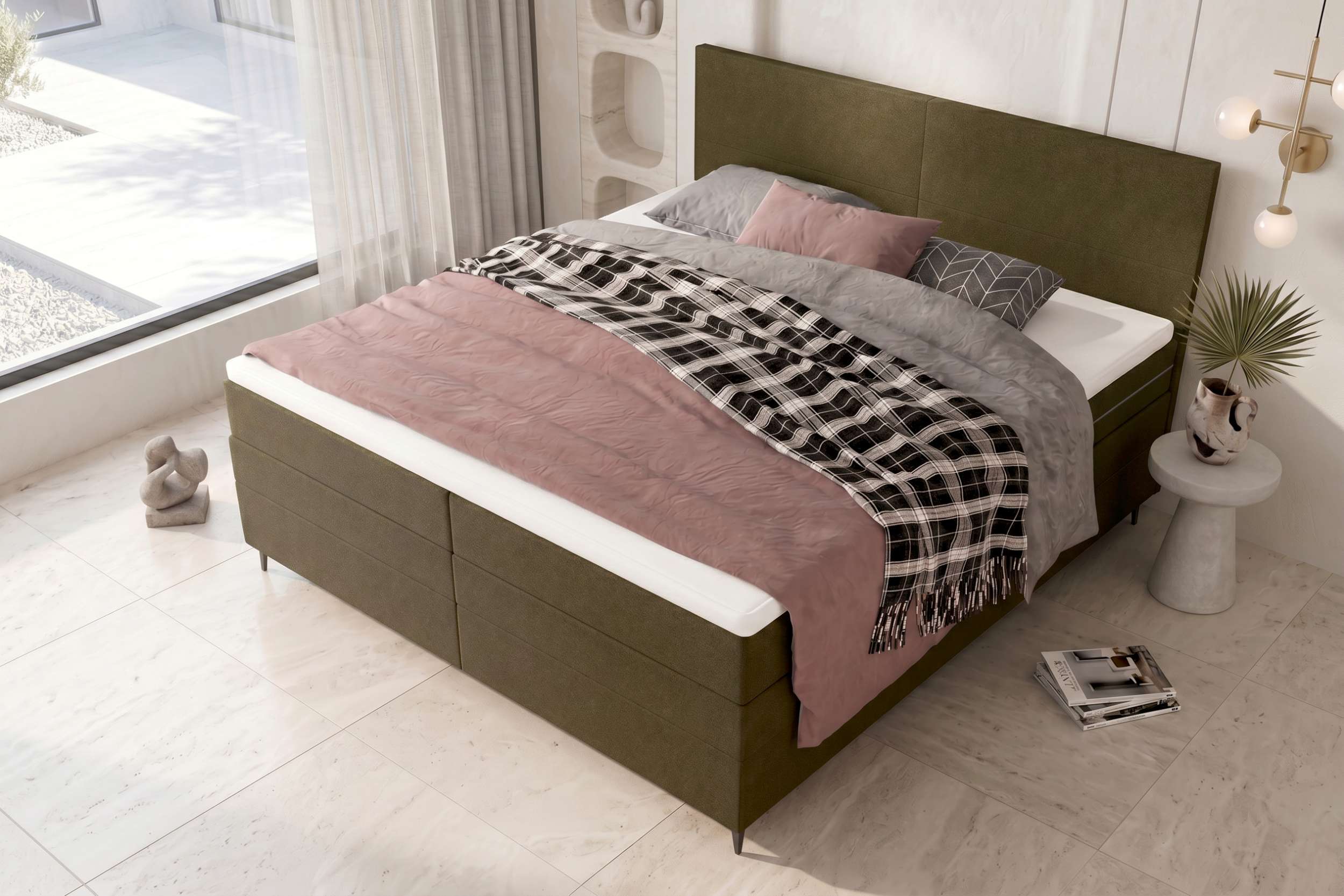 Boxspringbett Nuvia Olive