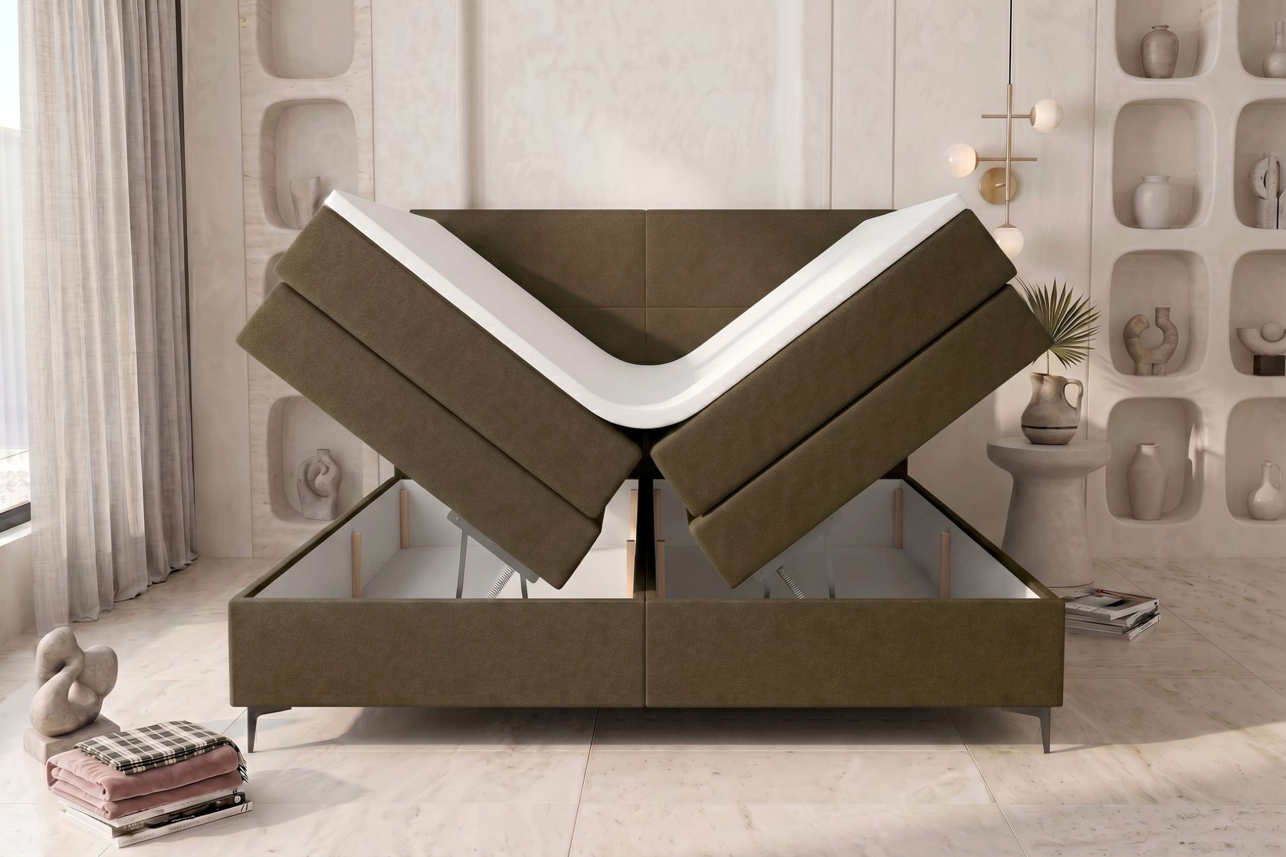 Boxspringbett Nuvia Olive