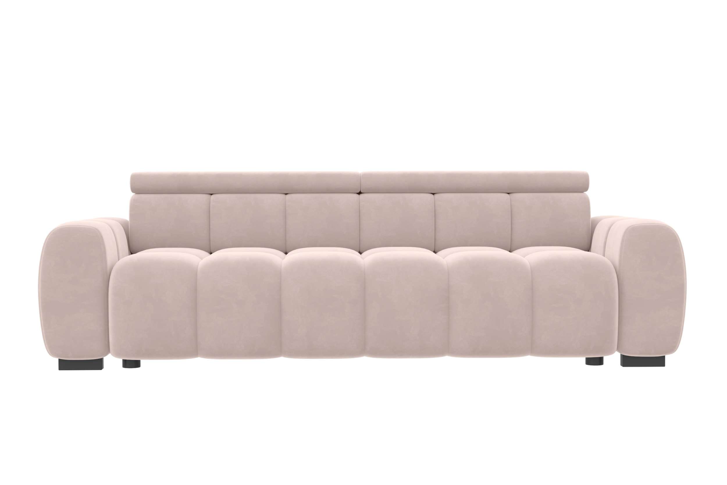 Bigsofa Santorin im Samt Stoffbezug Beige