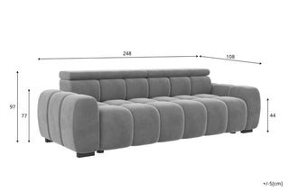 Bigsofa Santorin in Stoff Beige