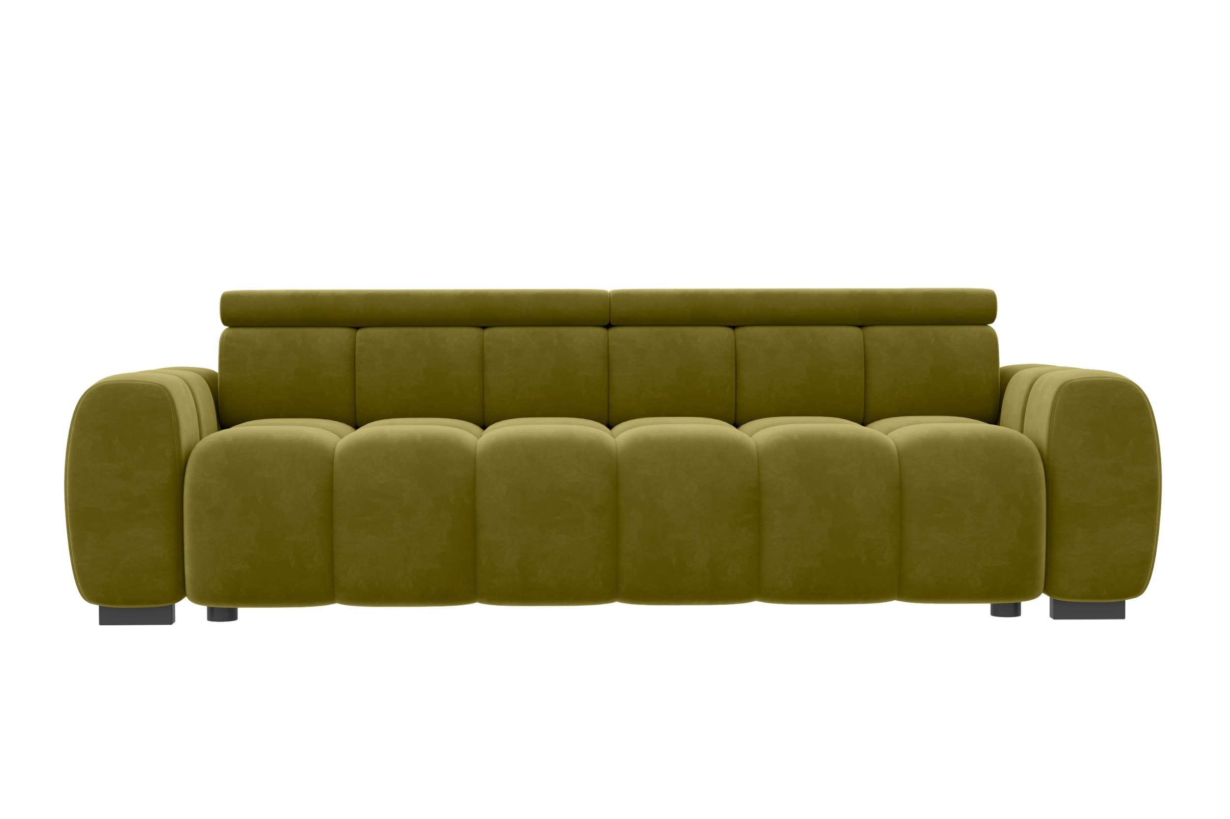 Bigsofa Santorin im Samt Stoffbezug Olive