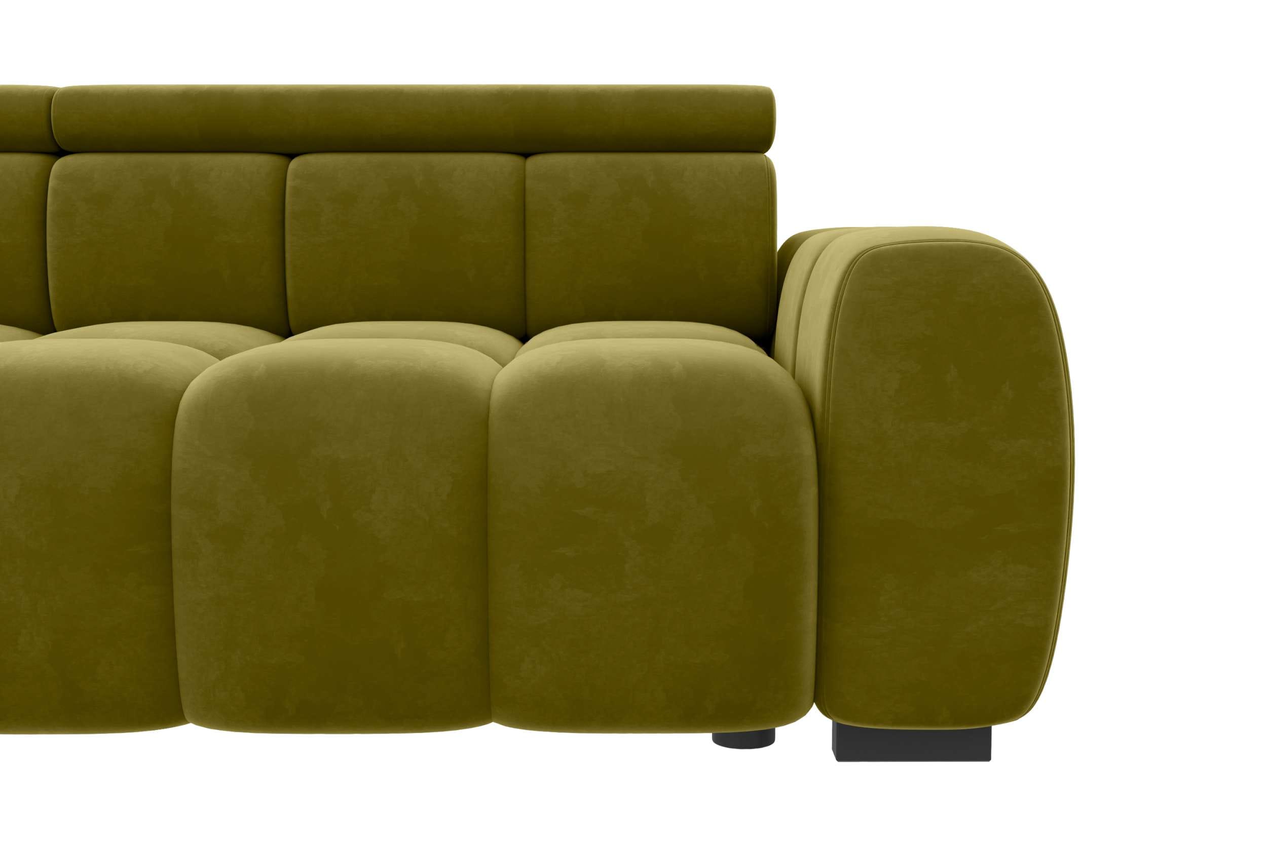 Bigsofa Santorin im Samt Stoffbezug Olive