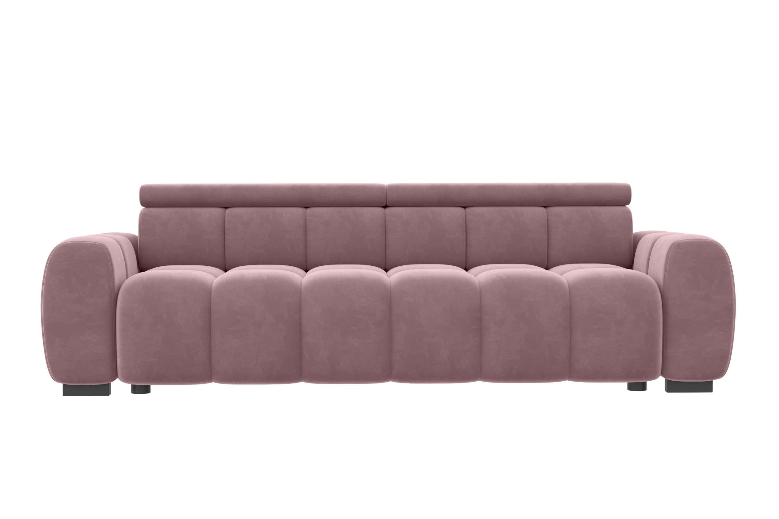 Bigsofa Santorin im Samt Stoffbezug Rosa