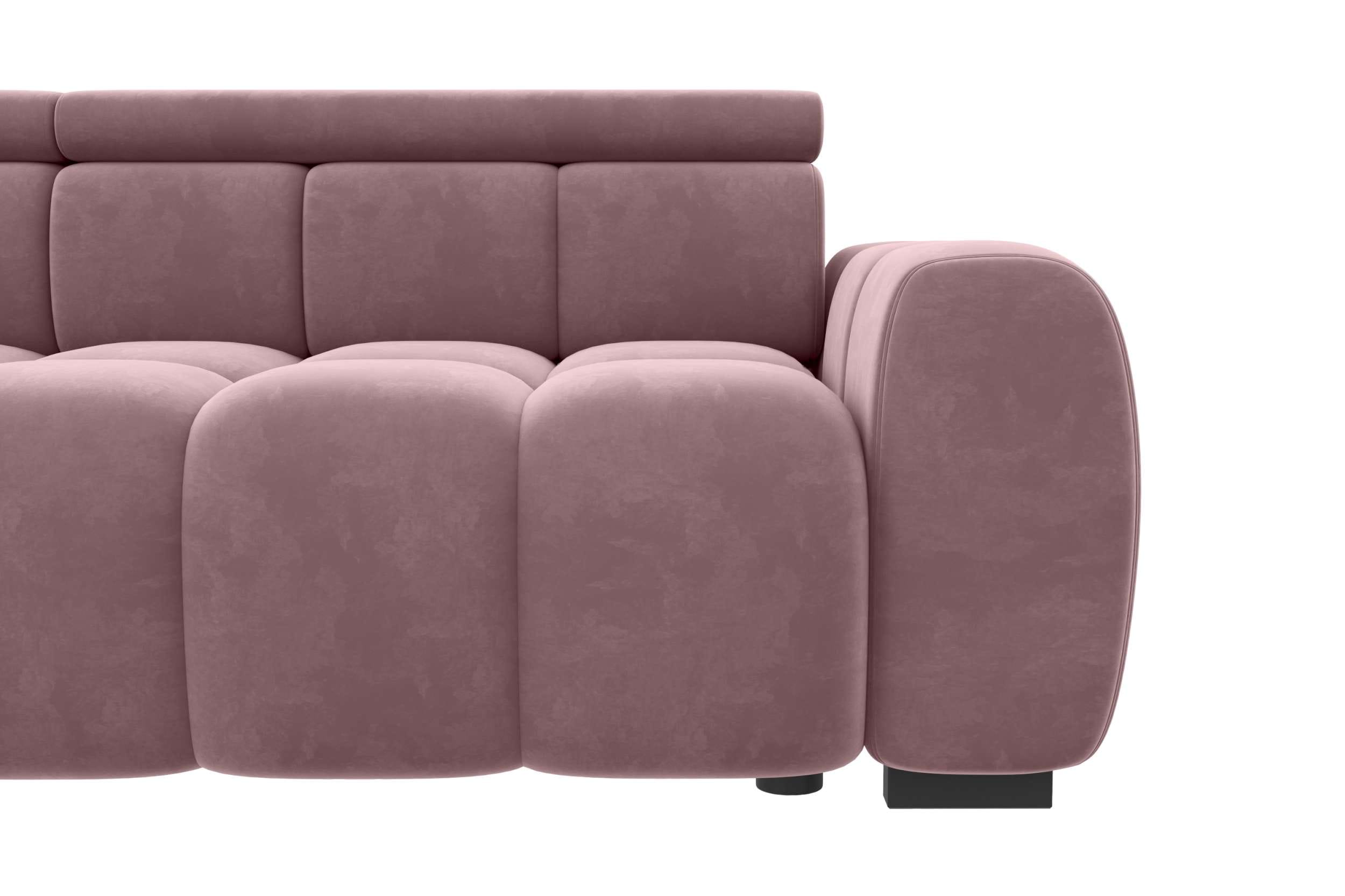 Bigsofa Santorin im Samt Stoffbezug Rosa