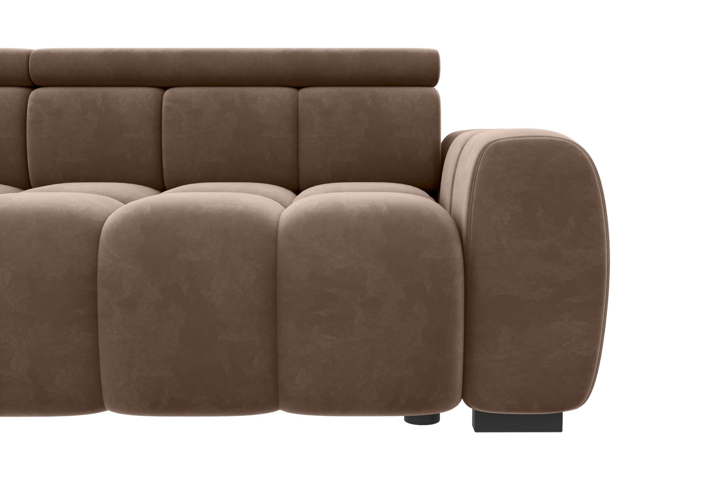 Bigsofa Santorin im Samt Stoffbezug Taupe
