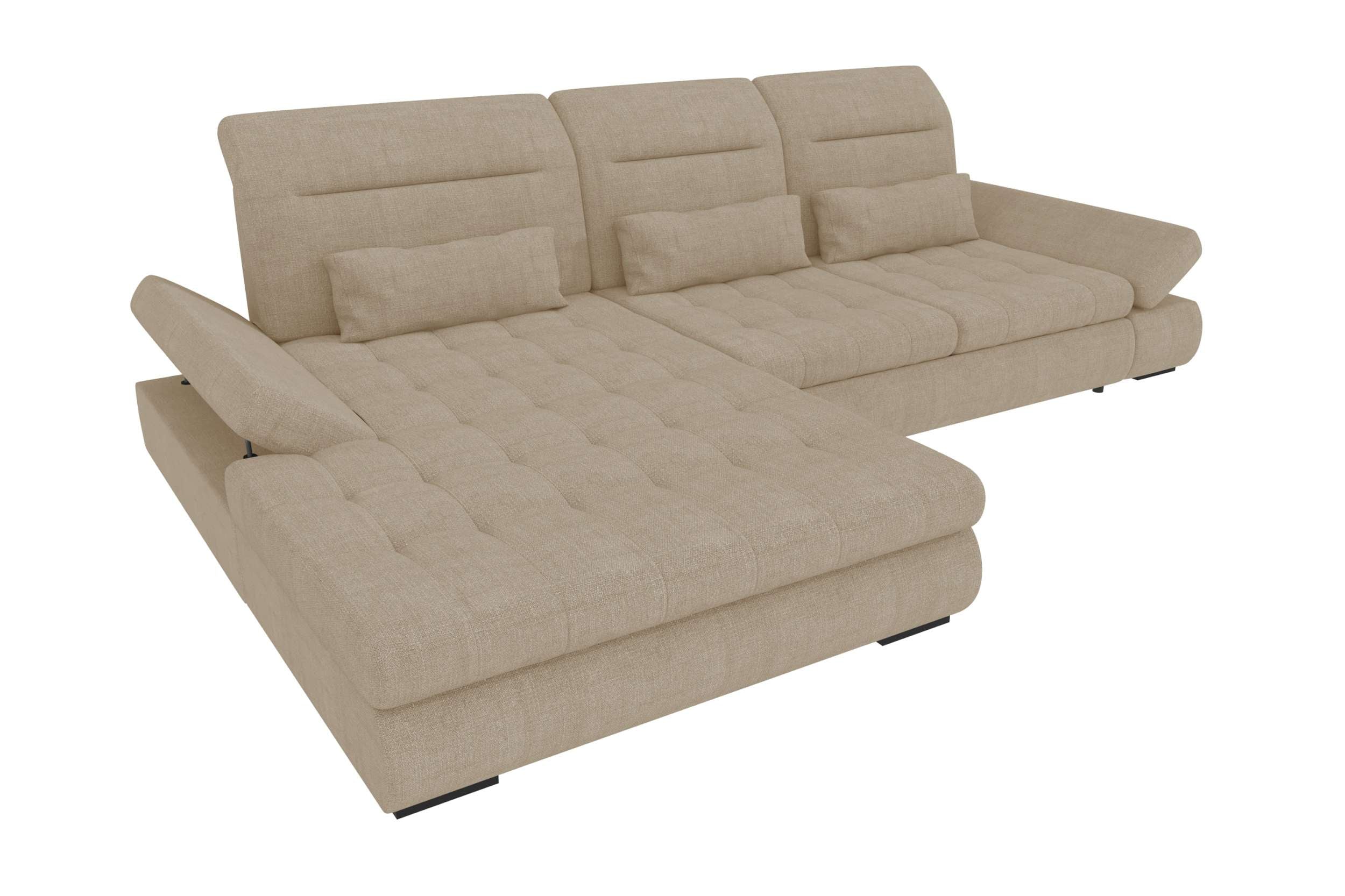 Polster Ecksofa Ares L Form Plus Creme