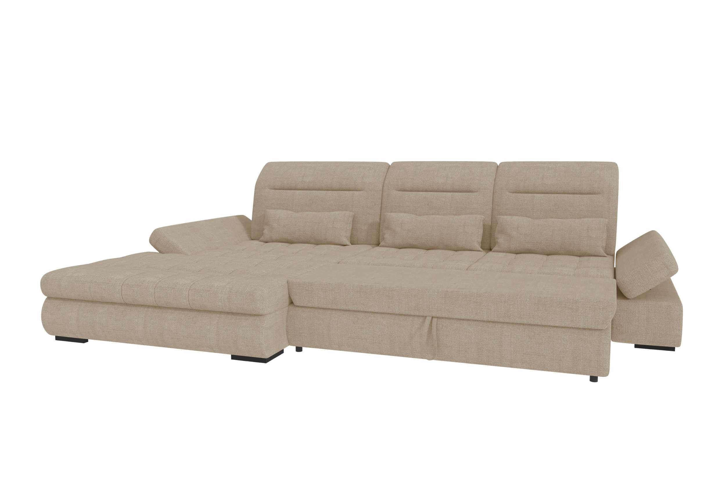 Polster Ecksofa Ares L Form Plus Creme