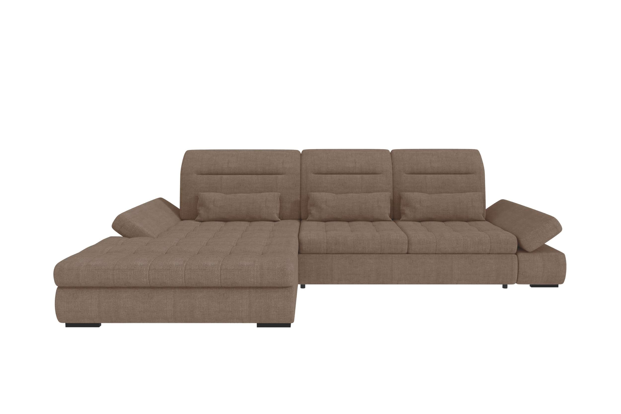 Ecksofa Ares L Form aus Stoff antilope