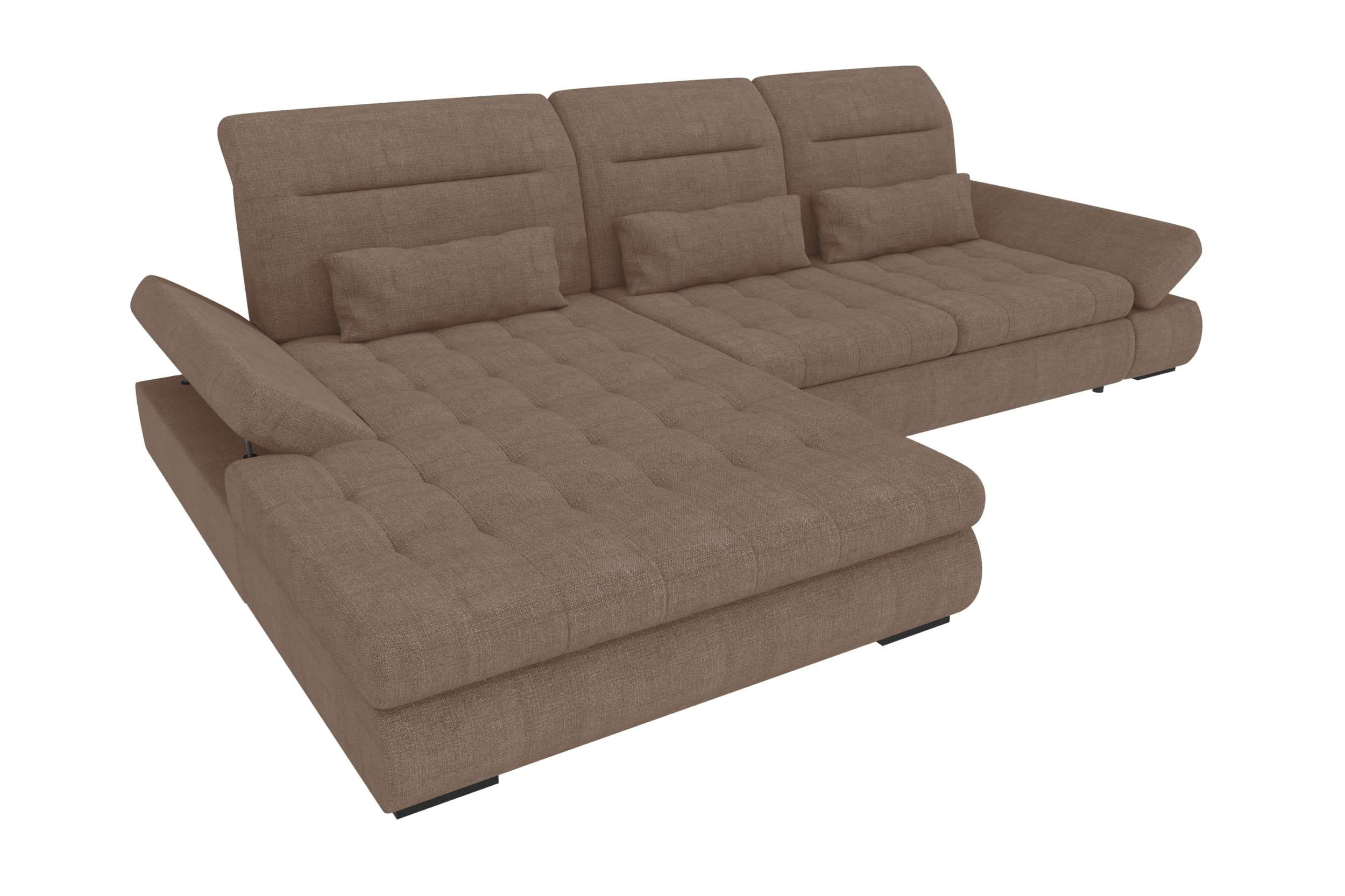 Ecksofa Ares L Form aus Stoff antilope