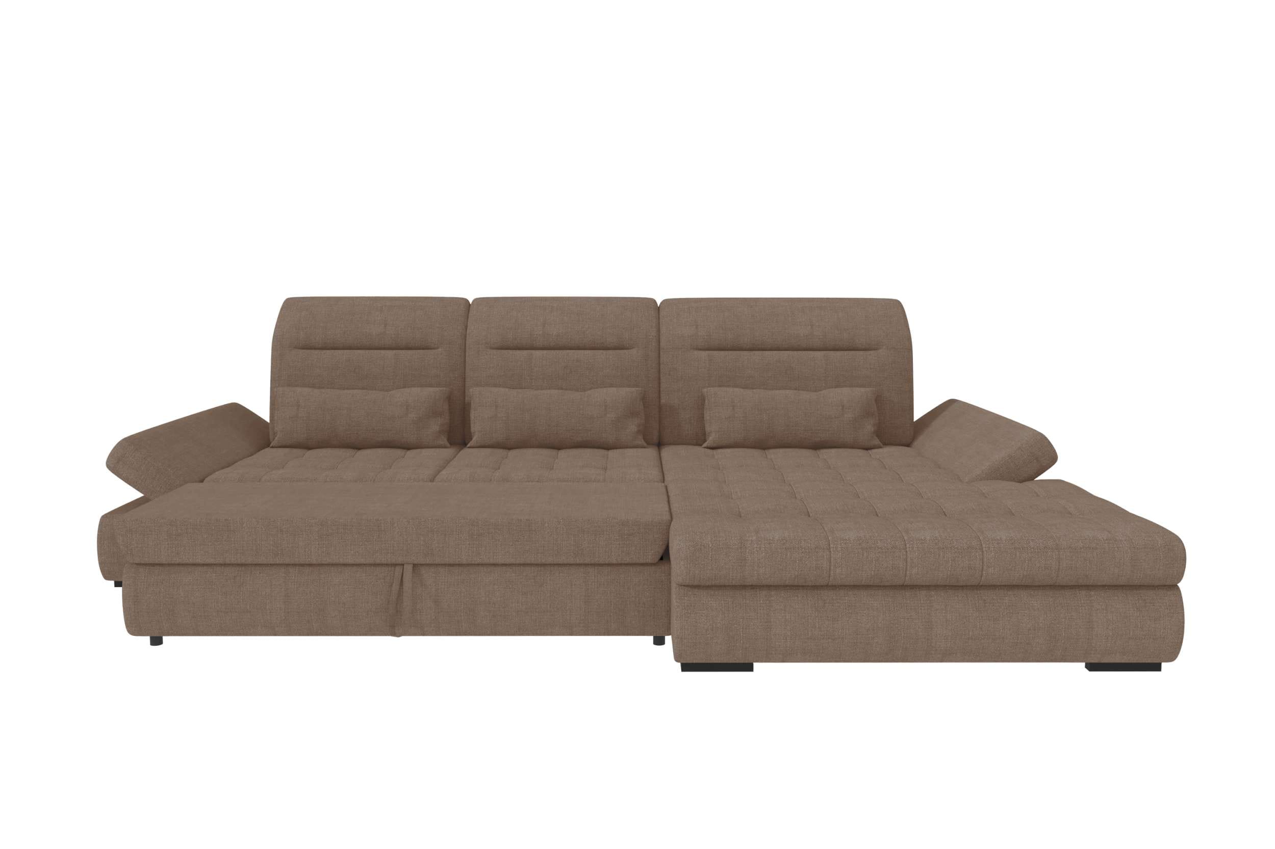 Ecksofa Ares L Form aus Stoff antilope