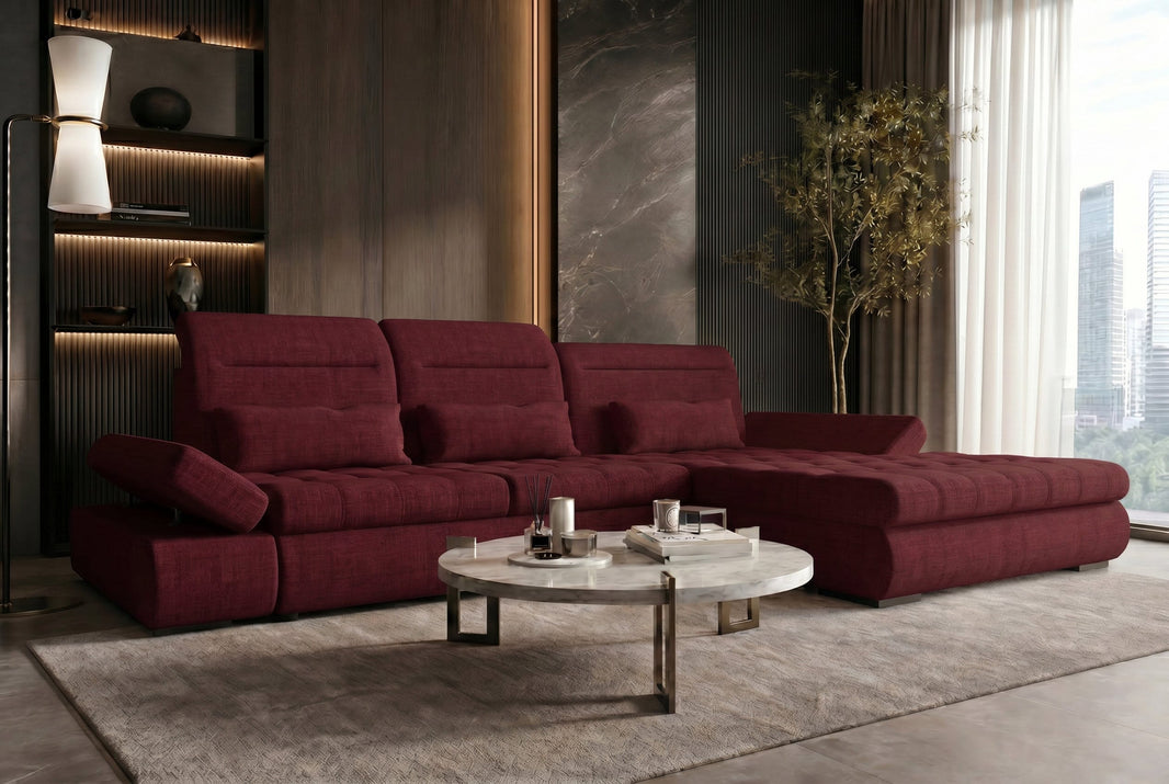 Ecksofa Ares L-Form Samtstoff