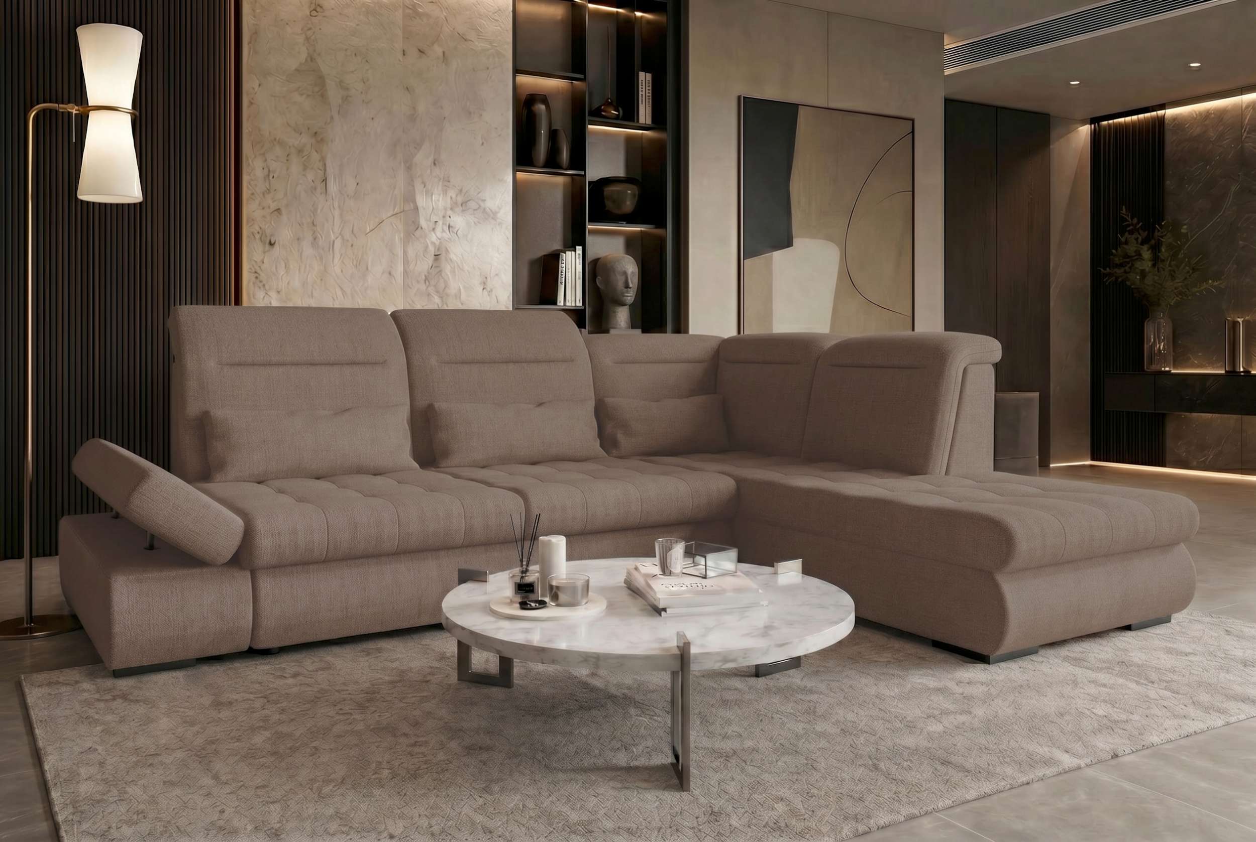 Polster Ecksofa Ares L Form kurz