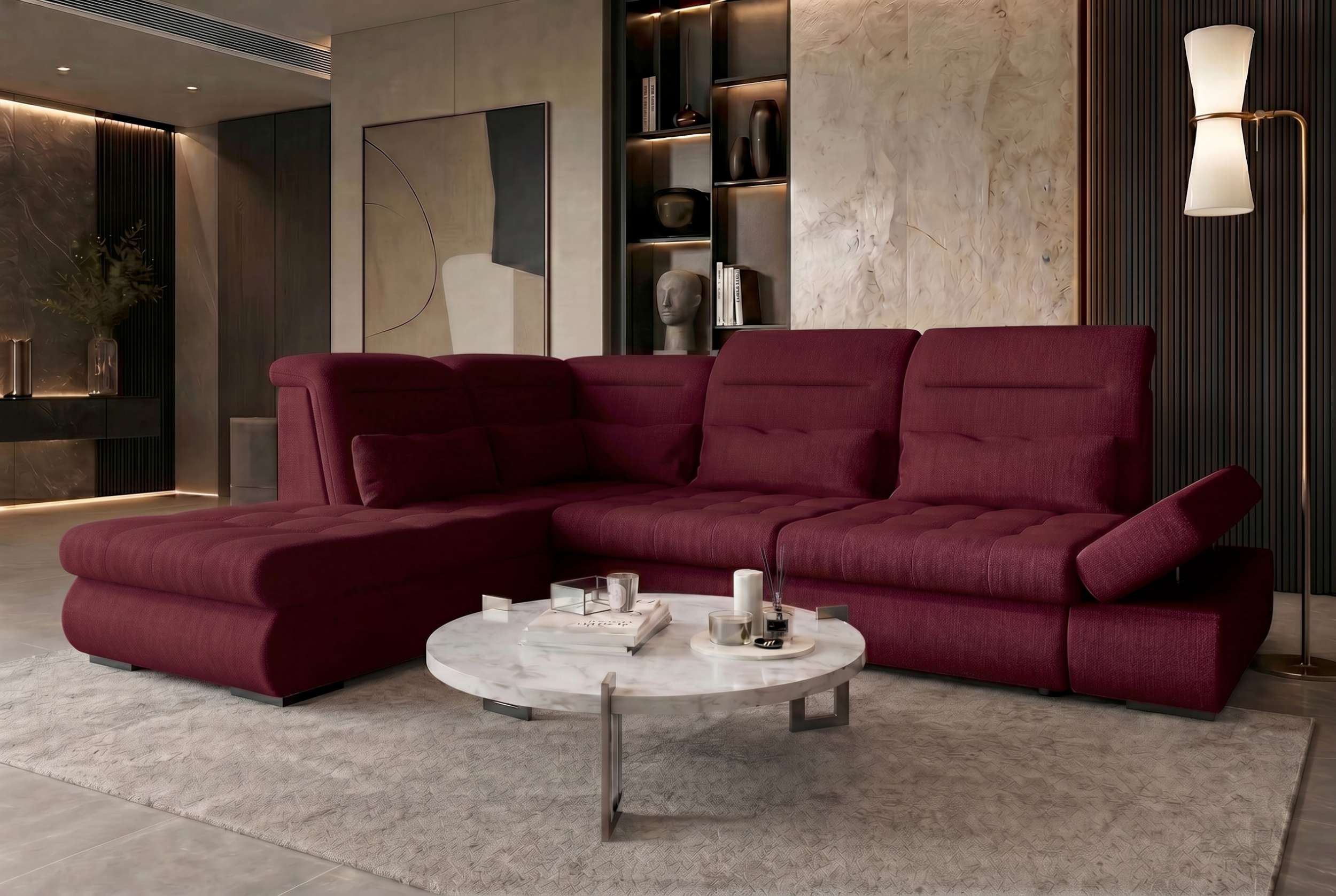 Polster Ecksofa Ares L Form kurz