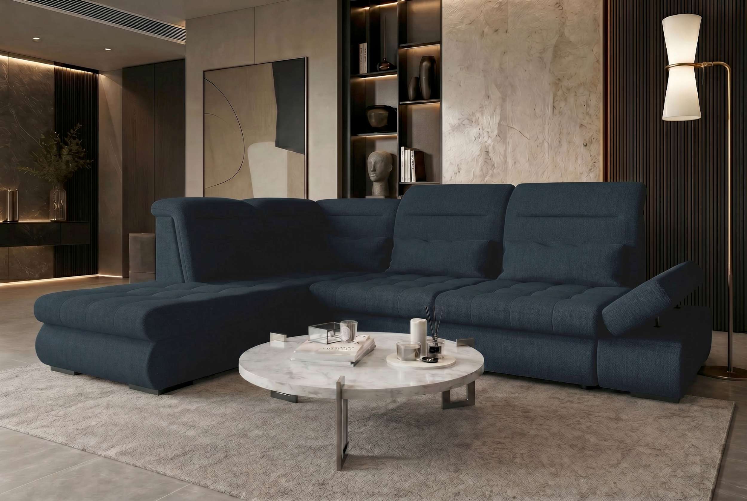 Polster Ecksofa Ares L Form kurz