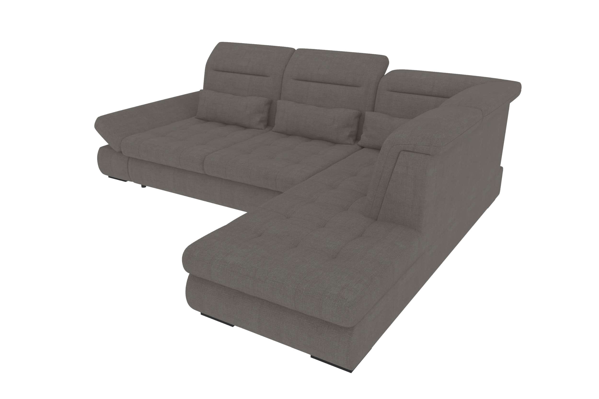 Stoff Ecksofa Ares L Form grau