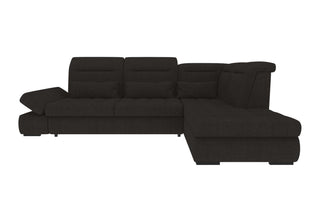 Stoff Ecksofa Ares L-Form Schwarz
