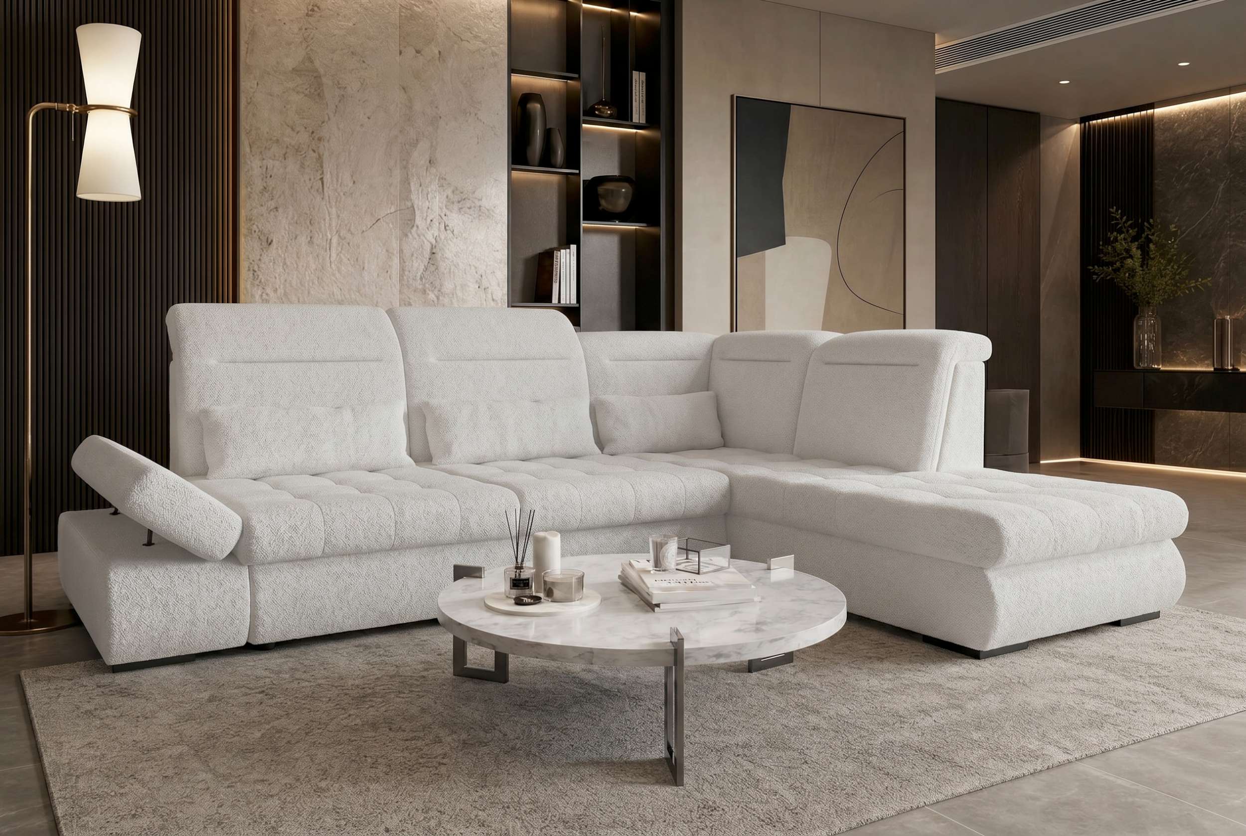 Polster Ecksofa Ares L Form kurz