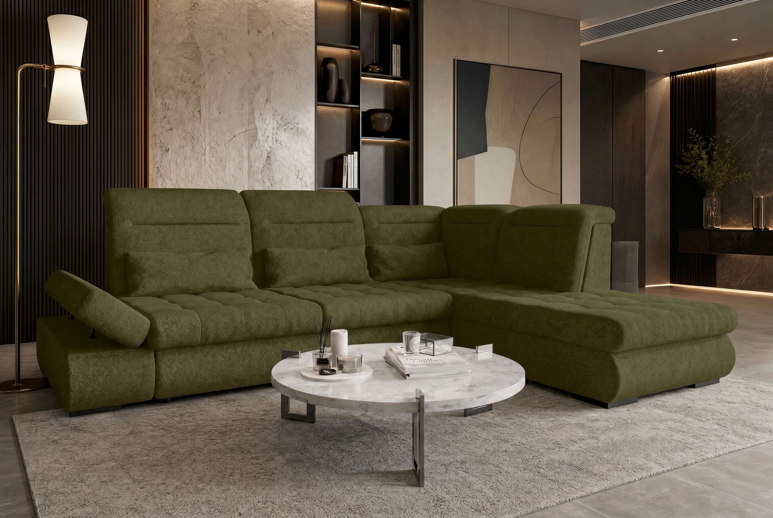 Polster Ecksofa Ares L Form kurz