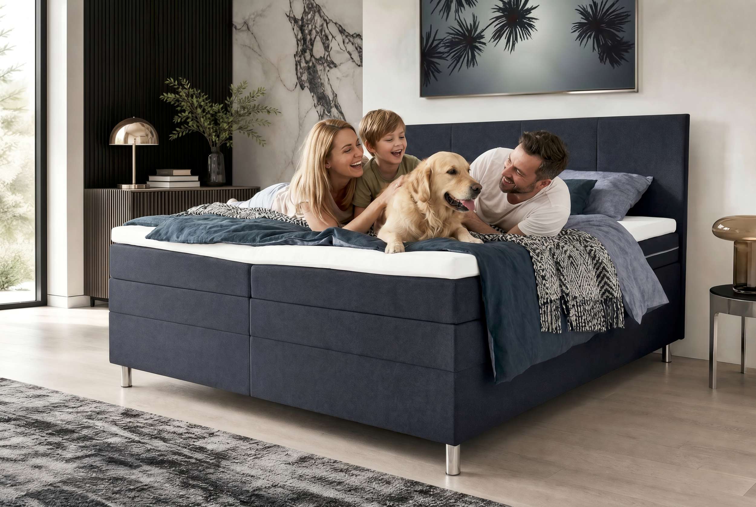 Boxspringbett Celina Anthrazit
