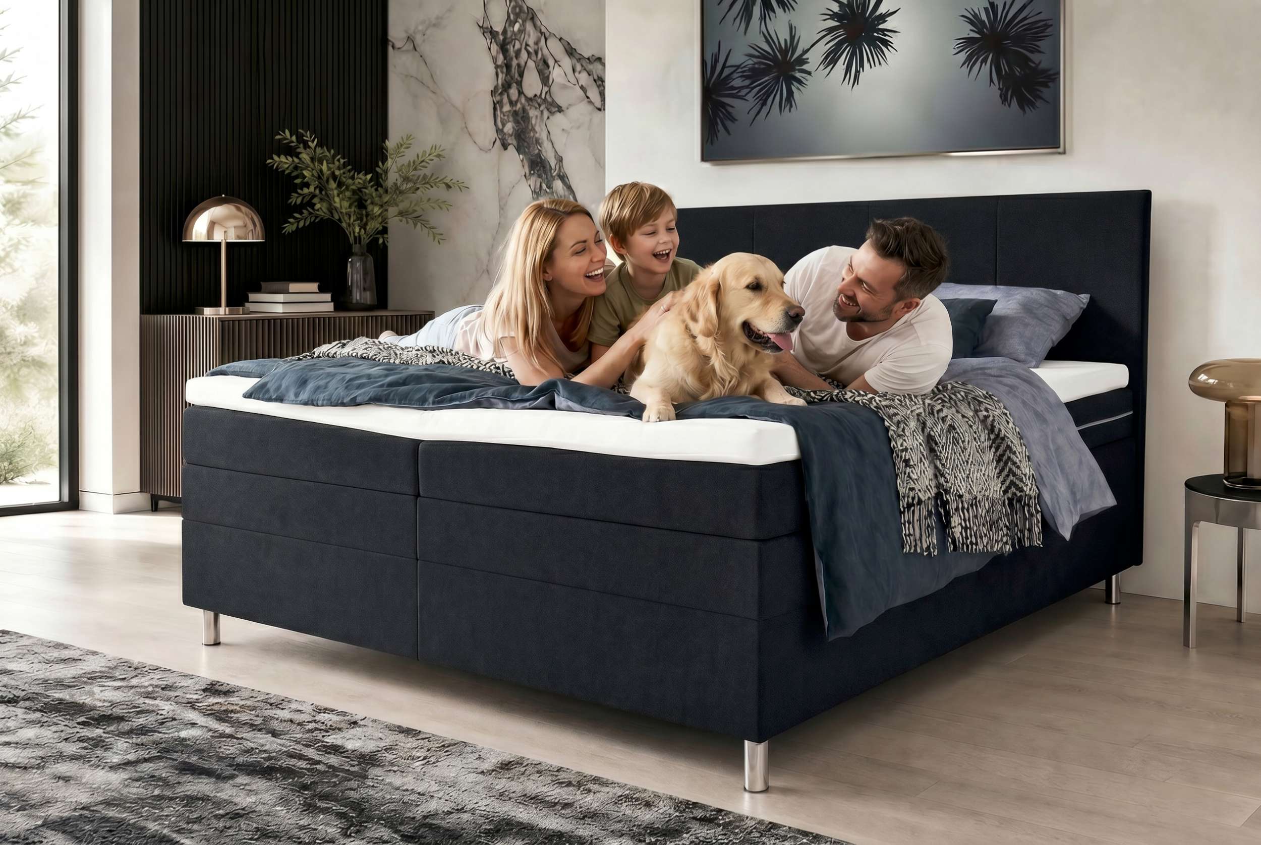 Boxspringbett Celina Schwarz