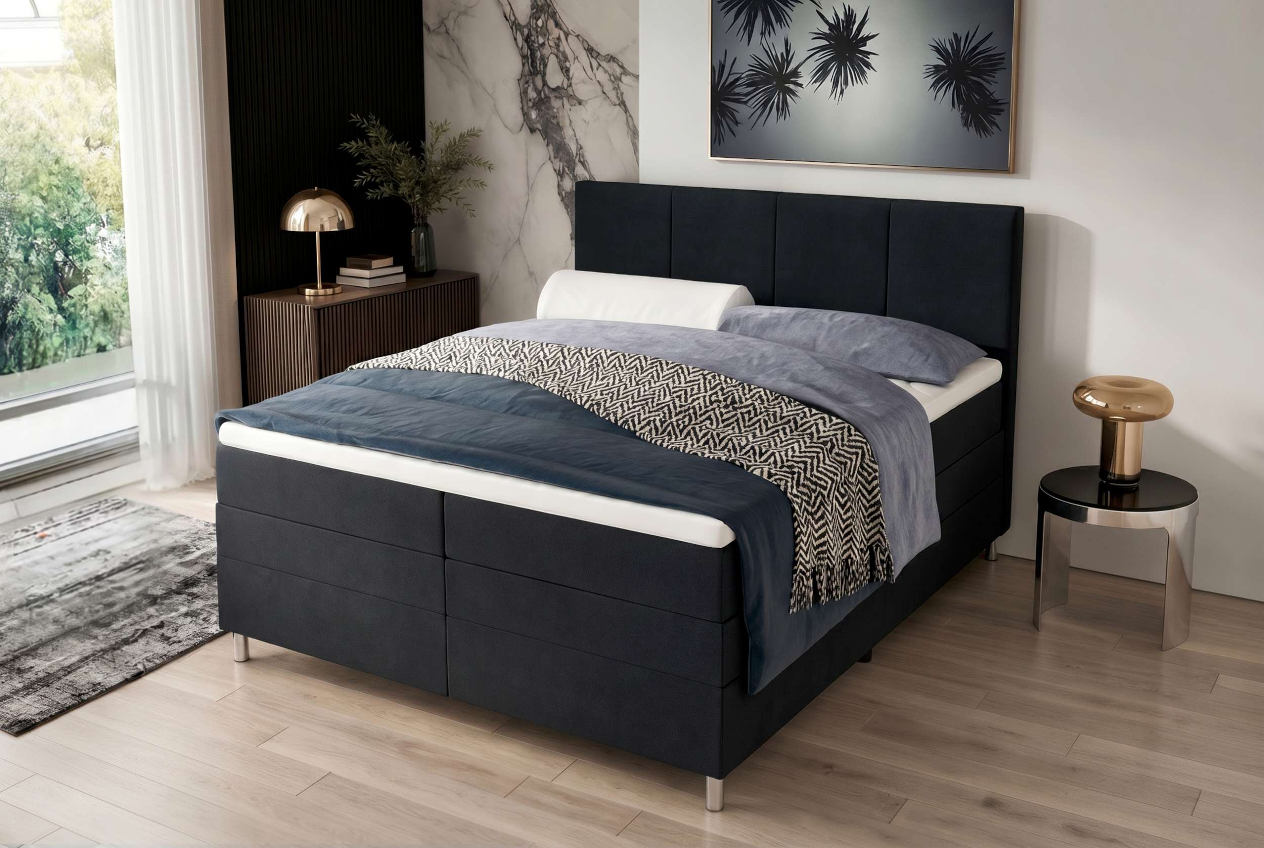Boxspringbett Celina Schwarz