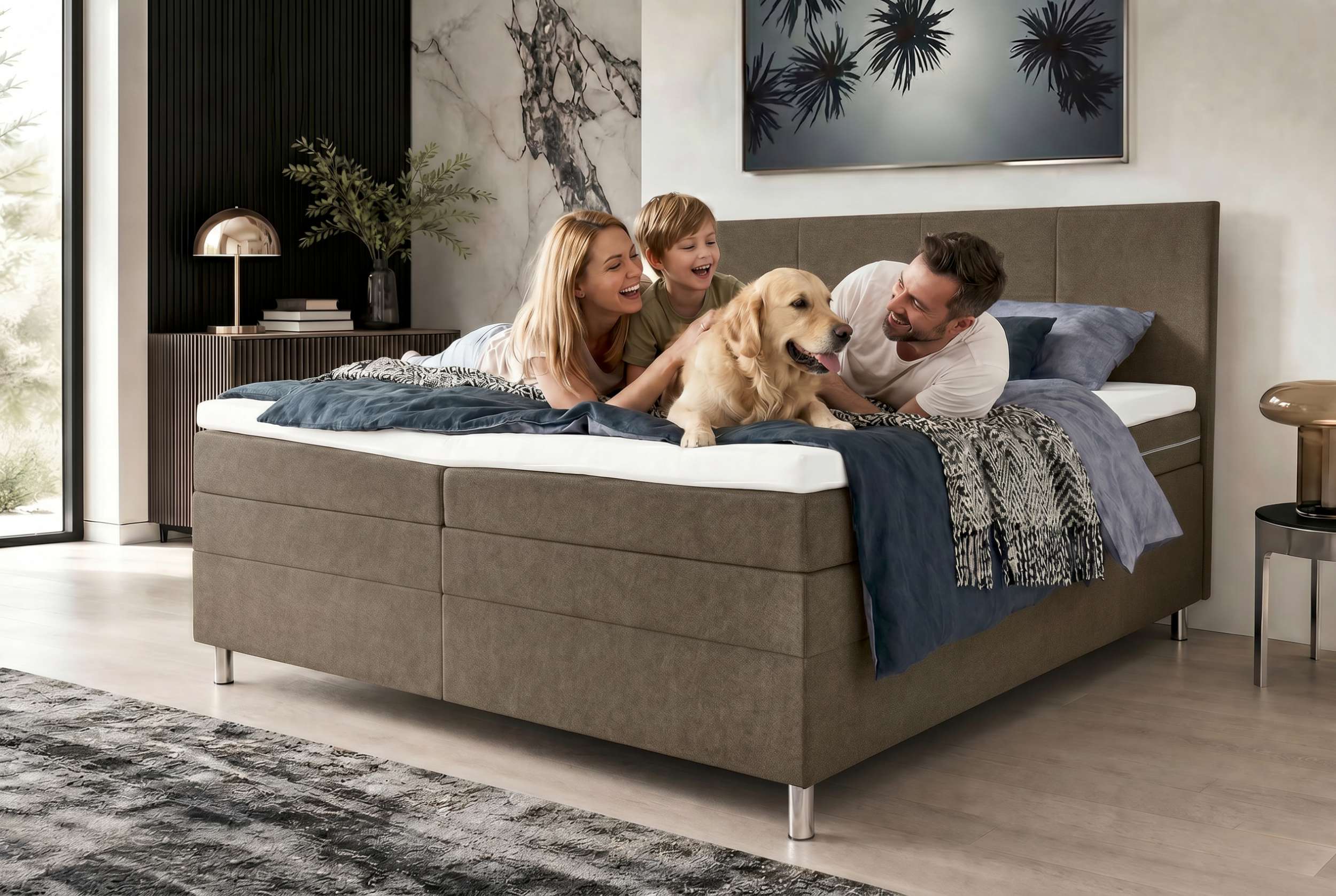 Boxspringbett Celina Olive