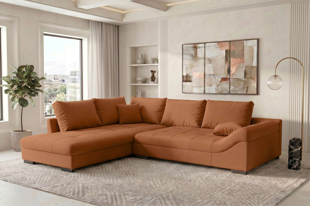 Couch Mykonos L-Form in Stoff
