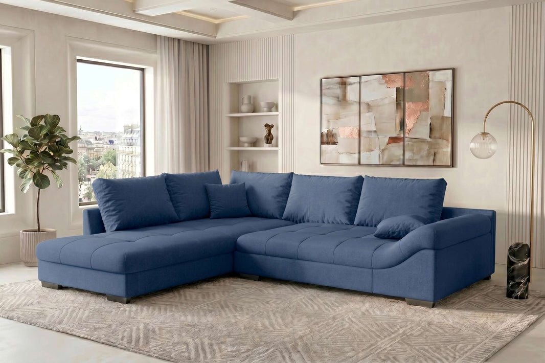 Couch Mykonos L-Form in Stoff