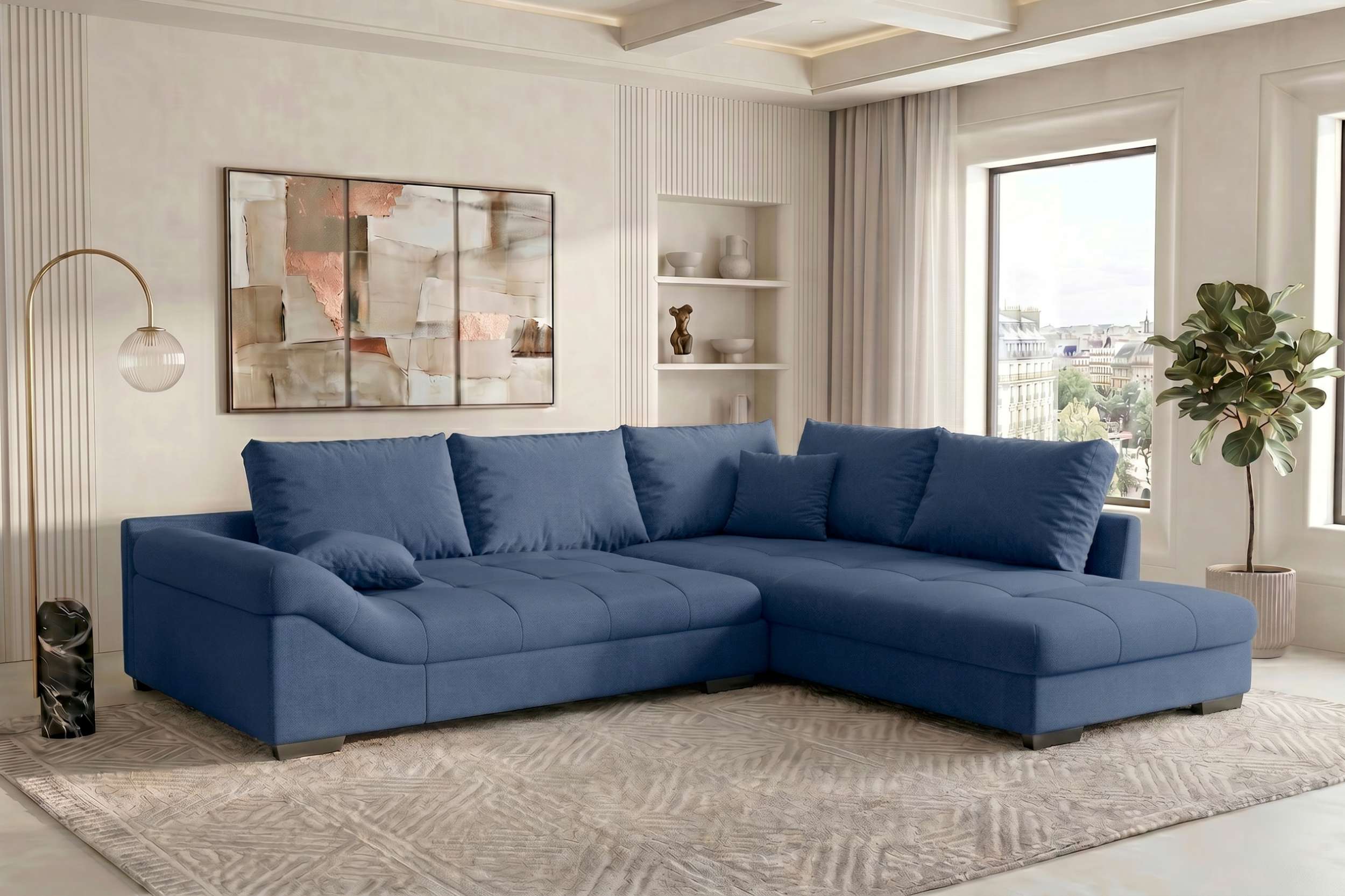 Polster Ecksofa Mykonos L Form kurz