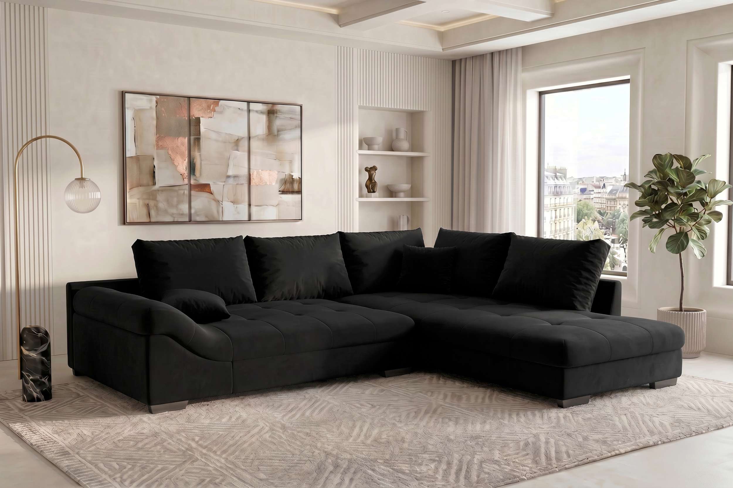 Polster Ecksofa Mykonos L Form kurz