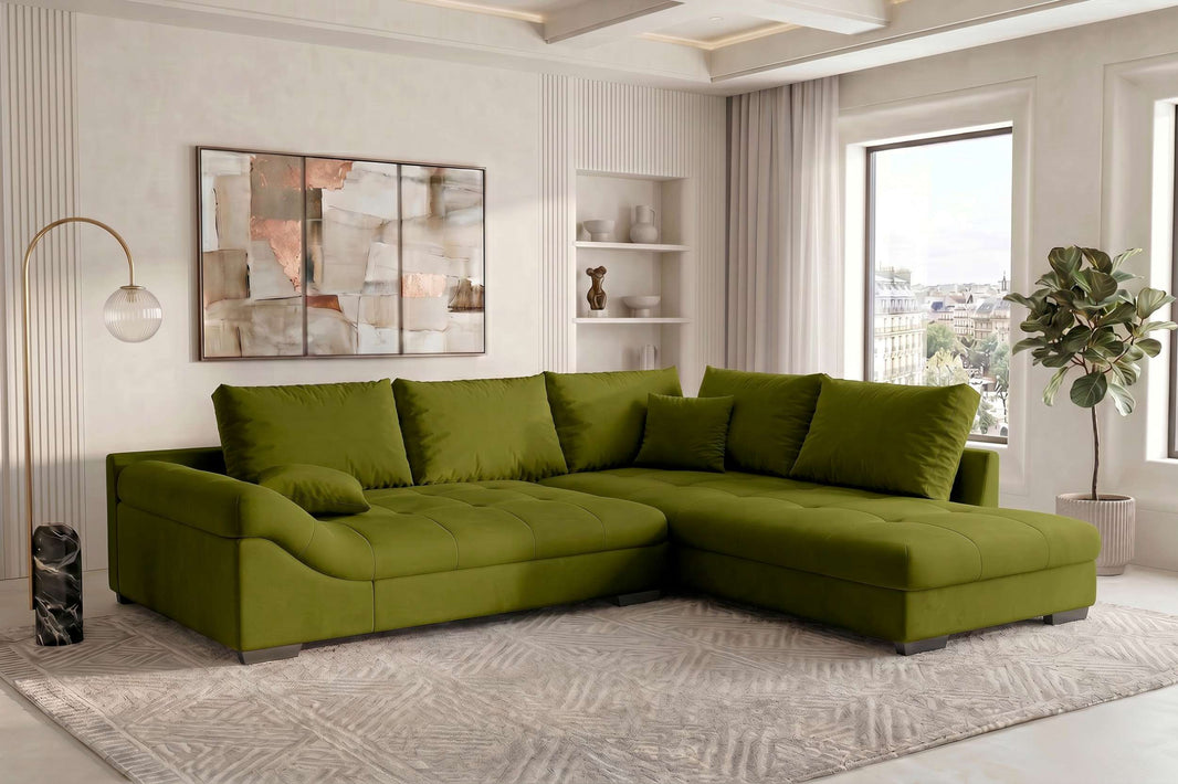 Couch Mykonos L-Form in Stoff