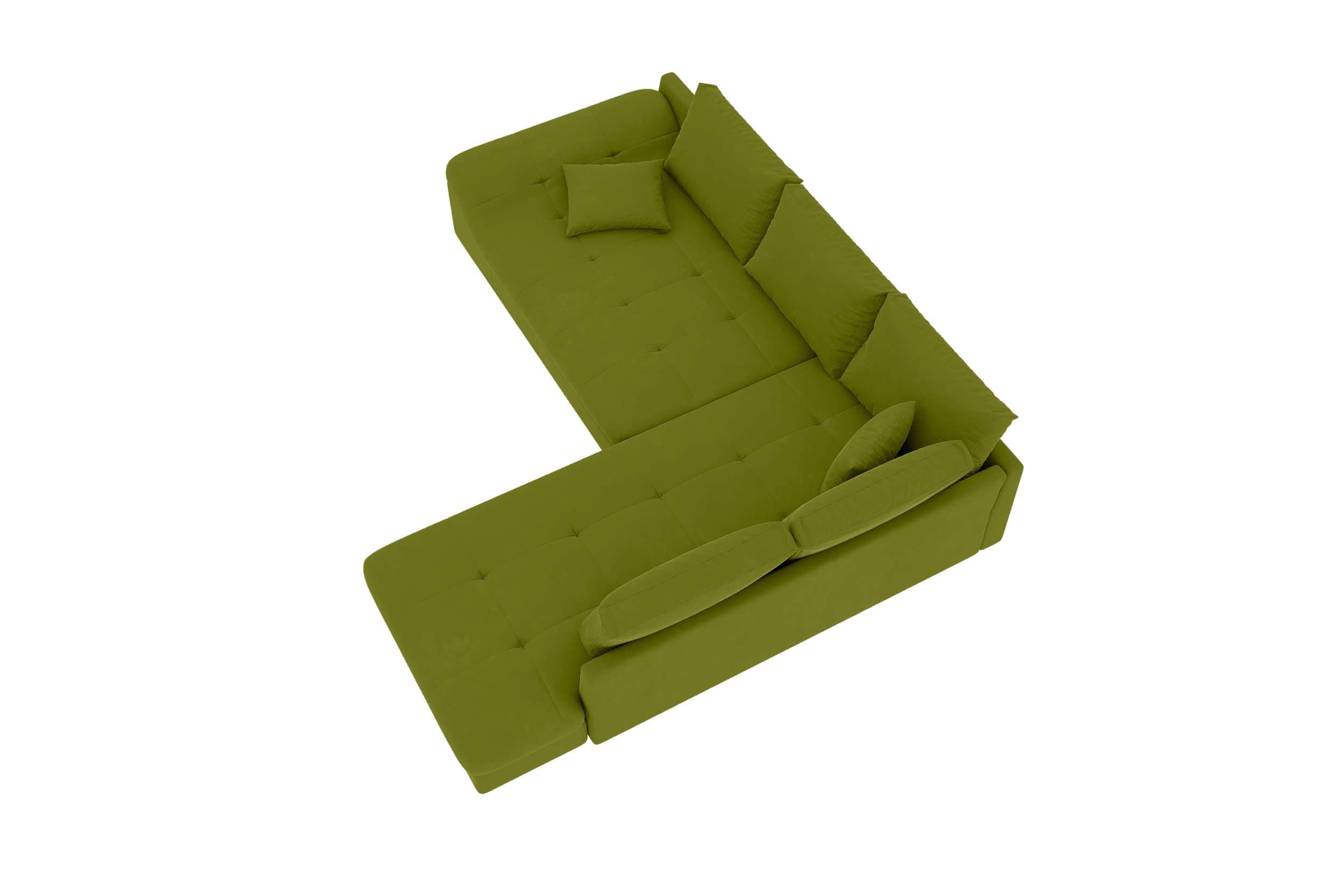 Couch Mykonos L-Form in Stoff Limette