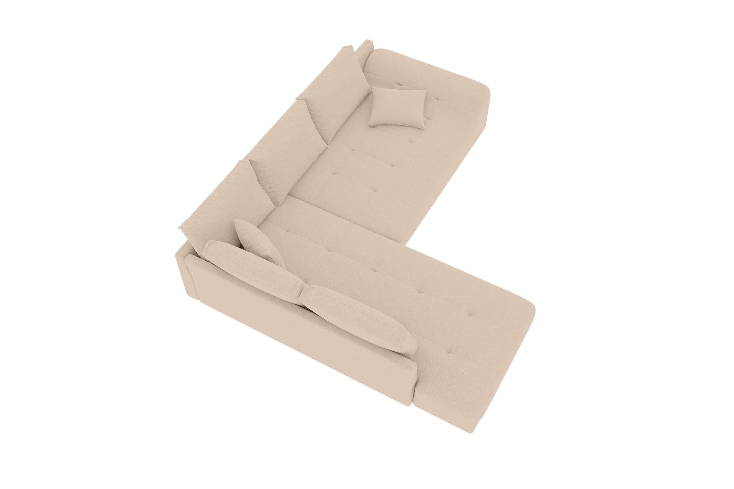 Couch Mykonos L-Form in Stoff Beige