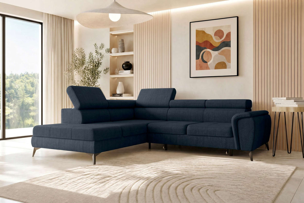 Couch Zento L-Form in Stoff