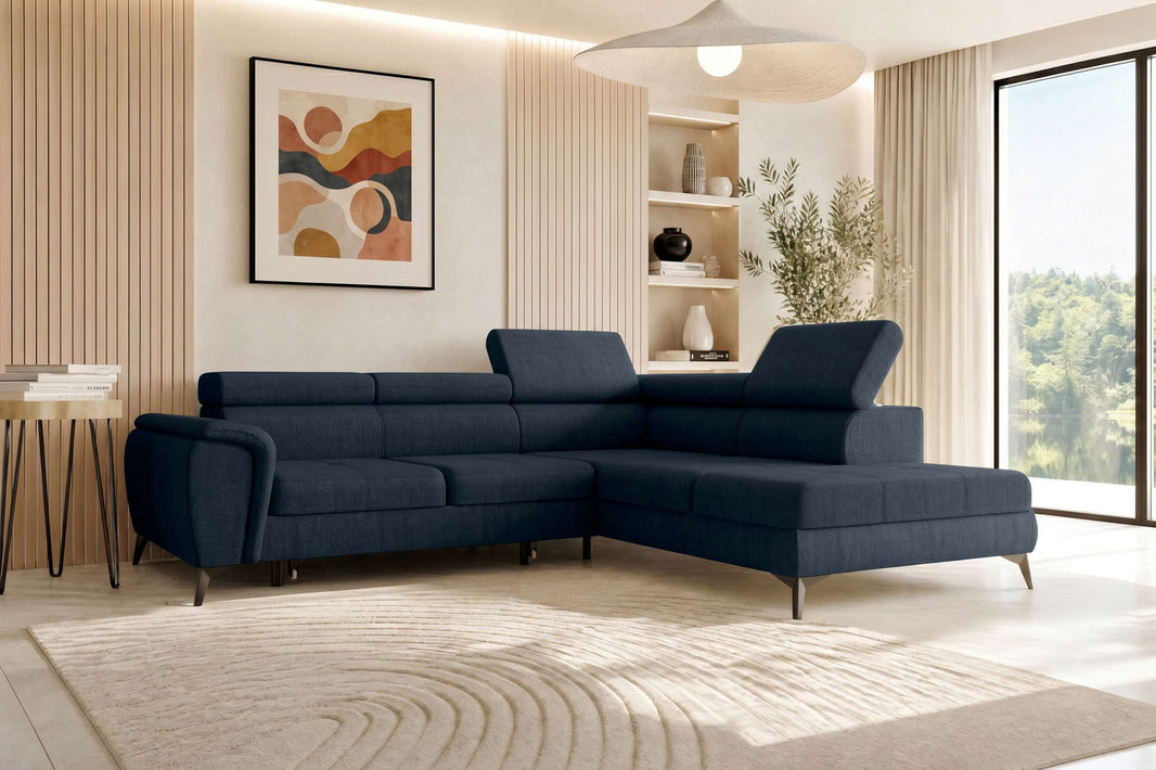 Couch Zento L-Form in Stoff