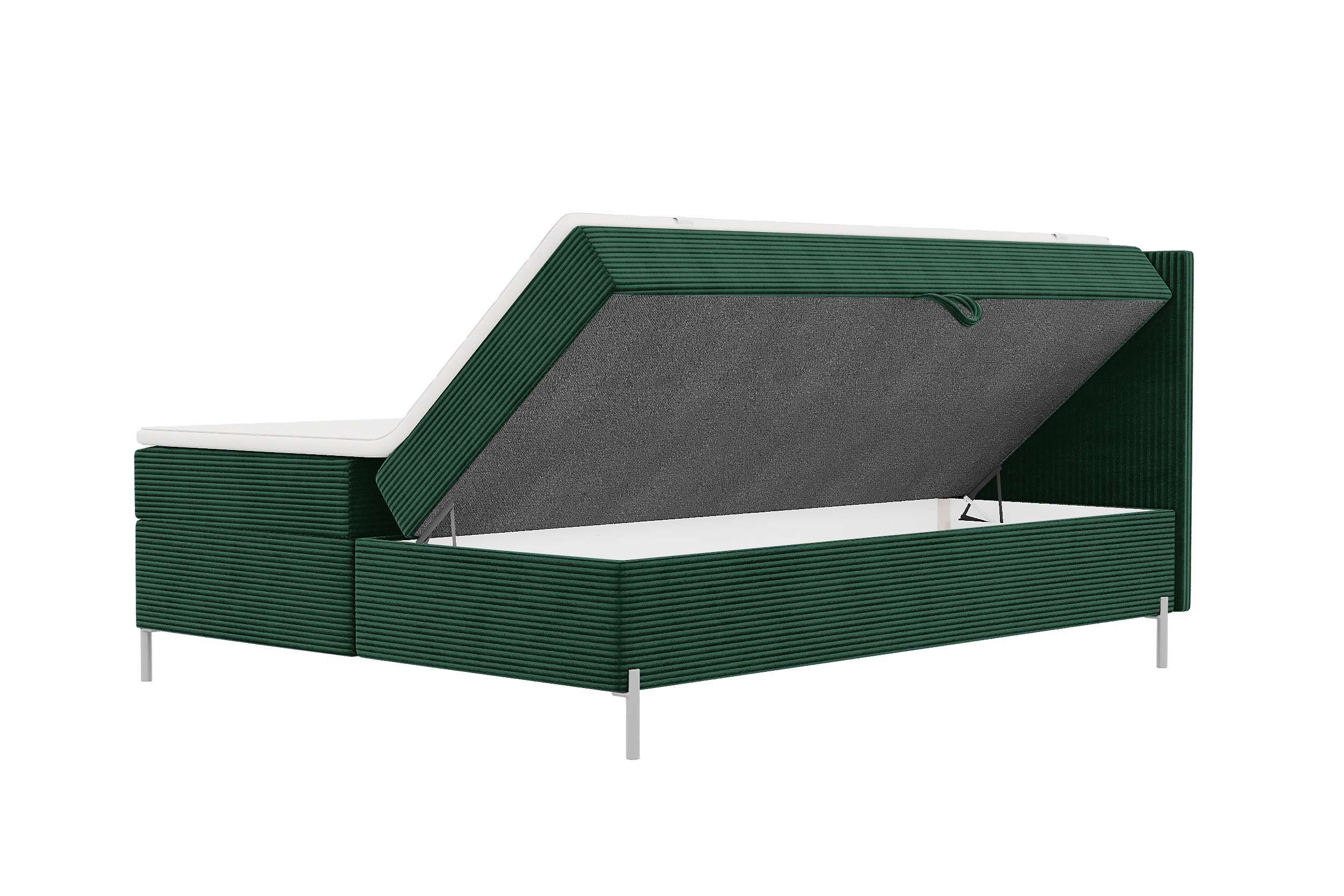 Boxspringbett Elysio Dunkelgrün