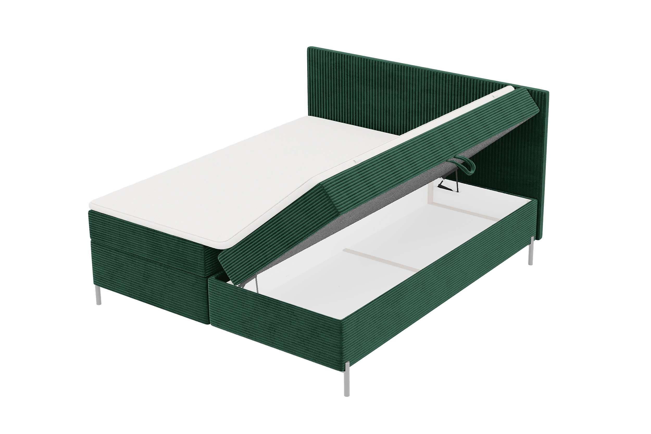 Boxspringbett Elysio Dunkelgrün