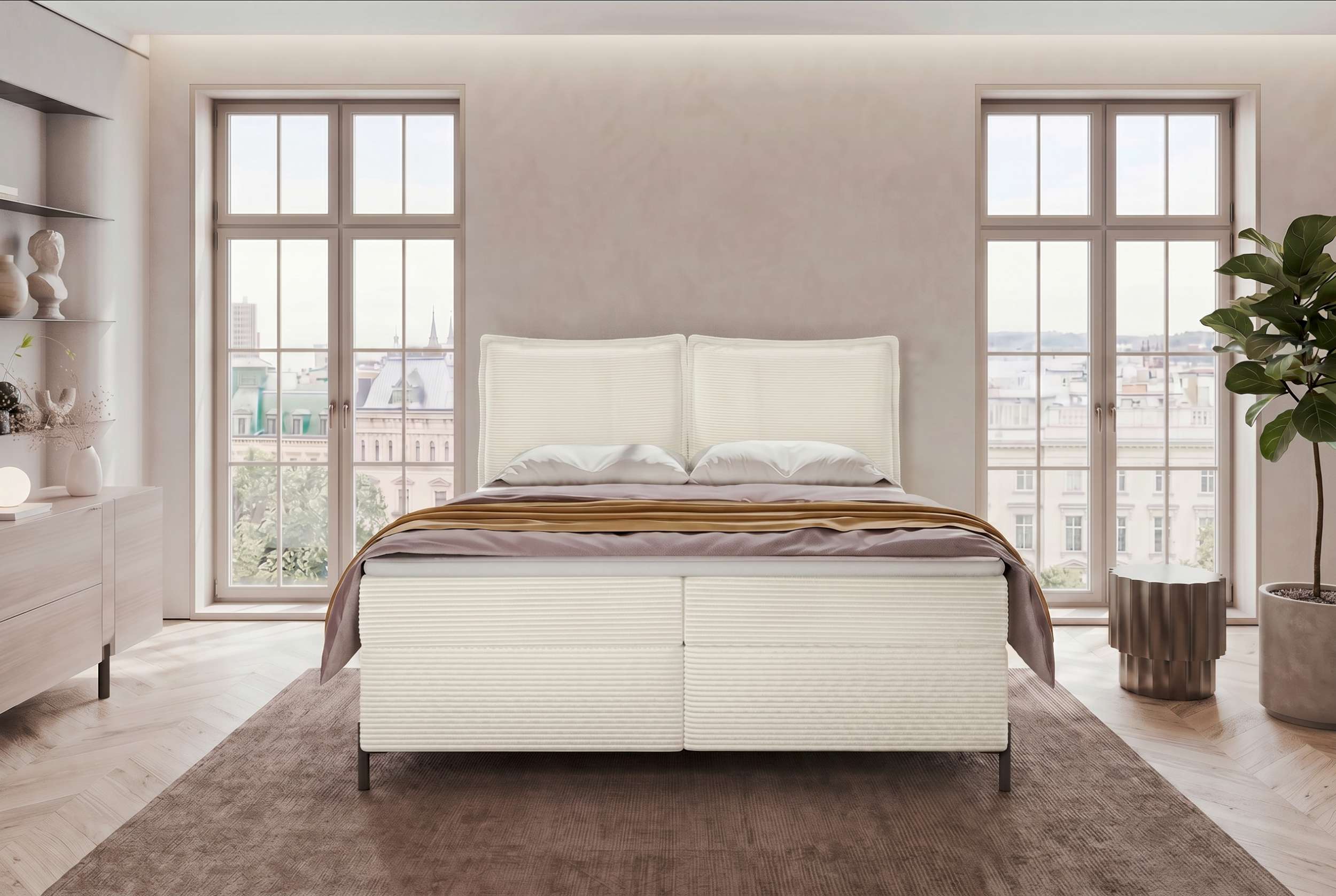 Boxspringbett Elysio Creme