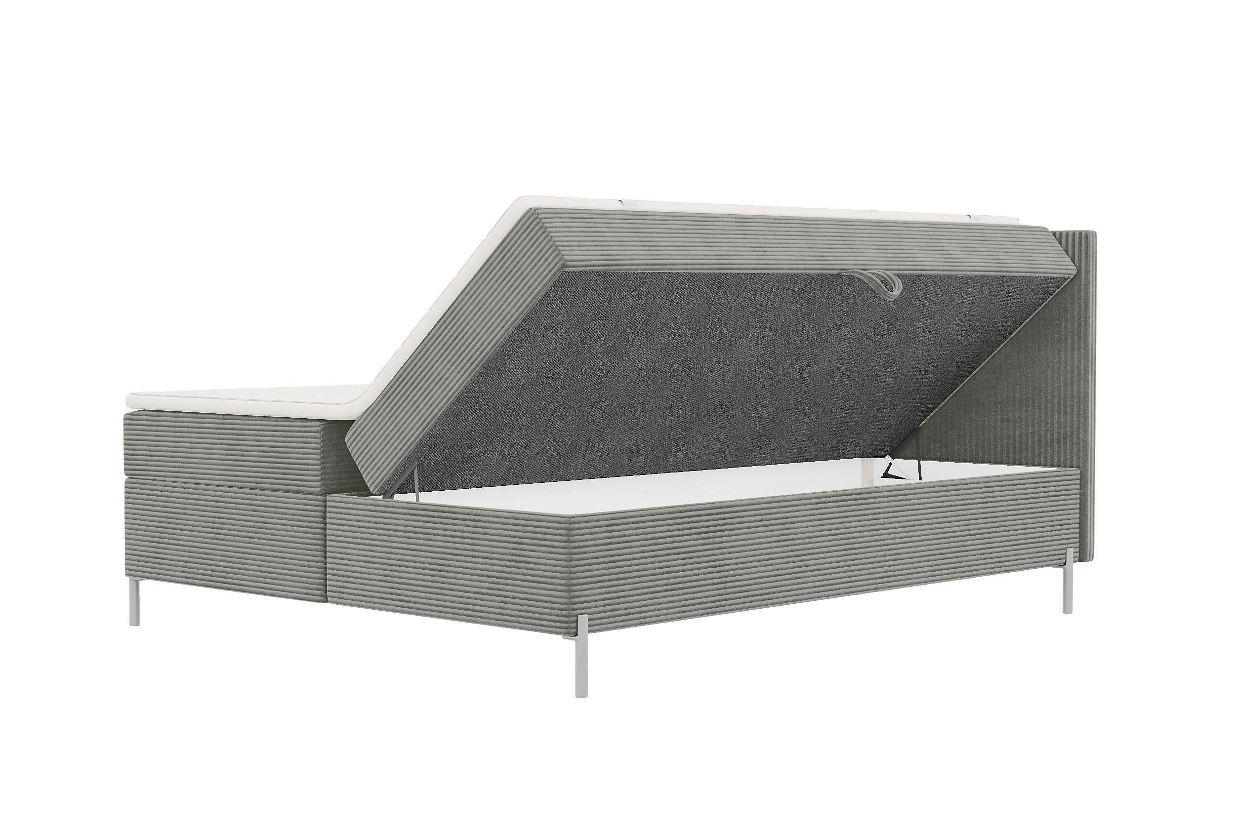 Boxspringbett Elysio Hellgrau
