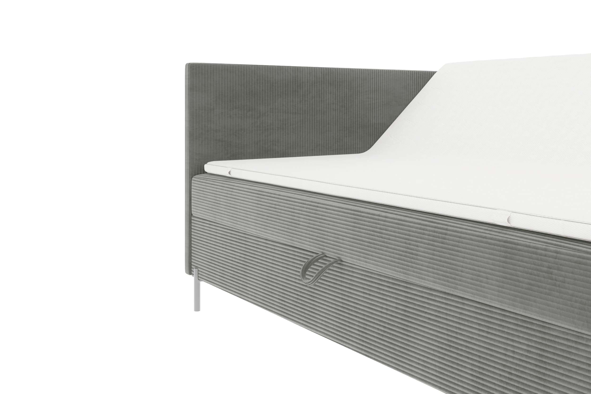Boxspringbett Elysio Hellgrau