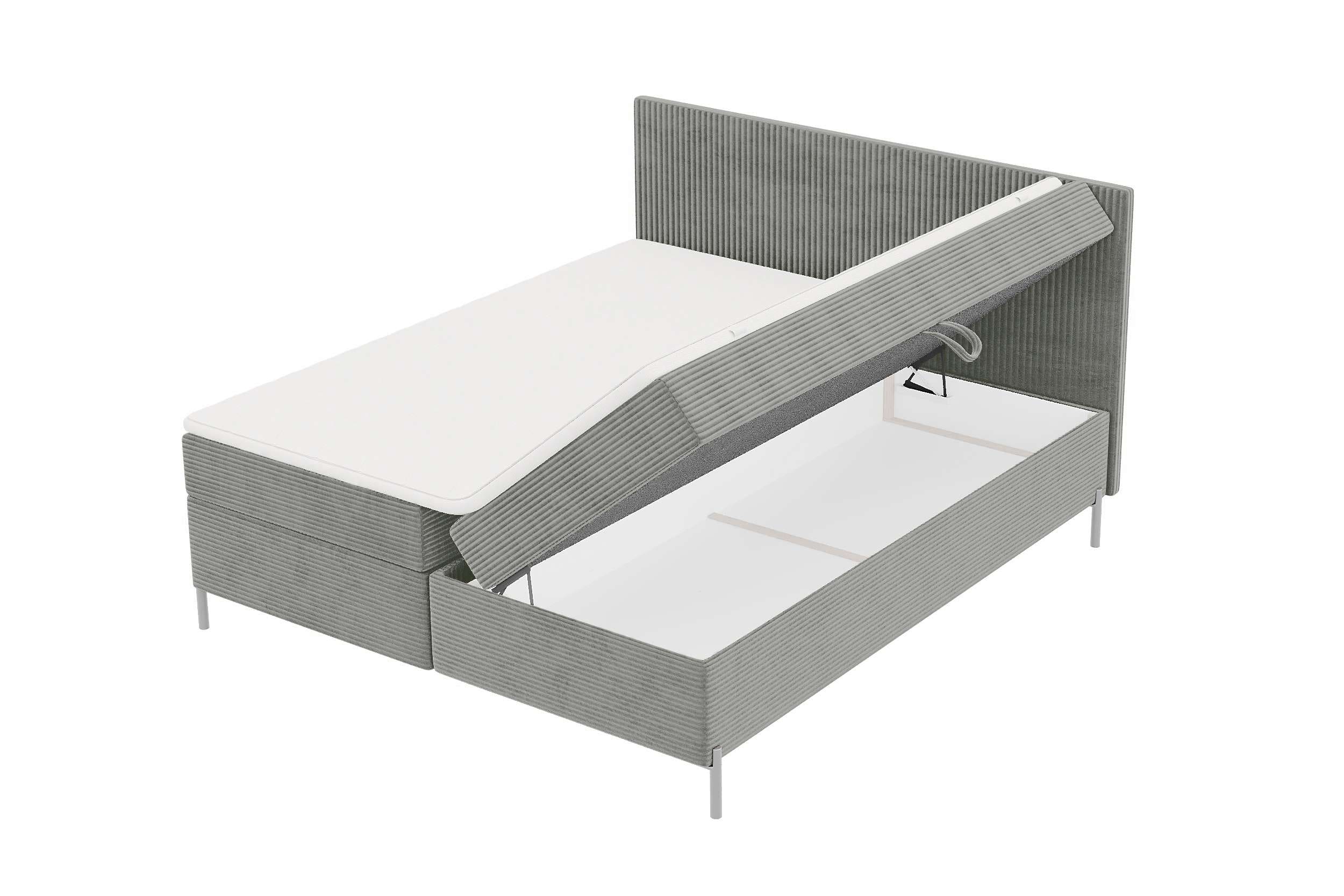 Boxspringbett Elysio Hellgrau