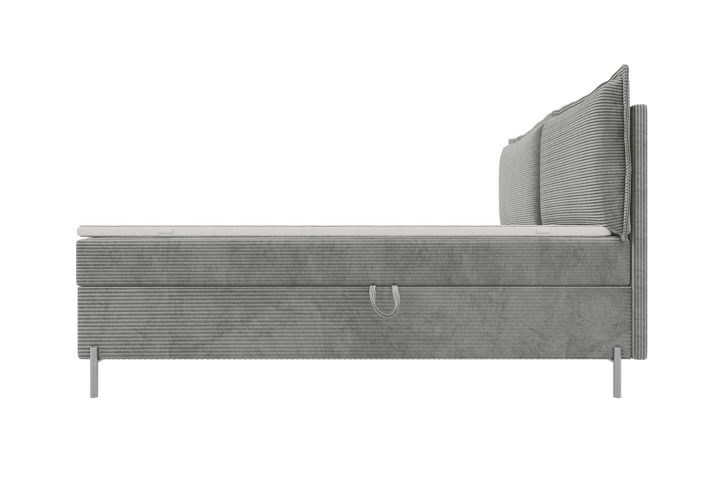 Boxspringbett Elysio Hellgrau
