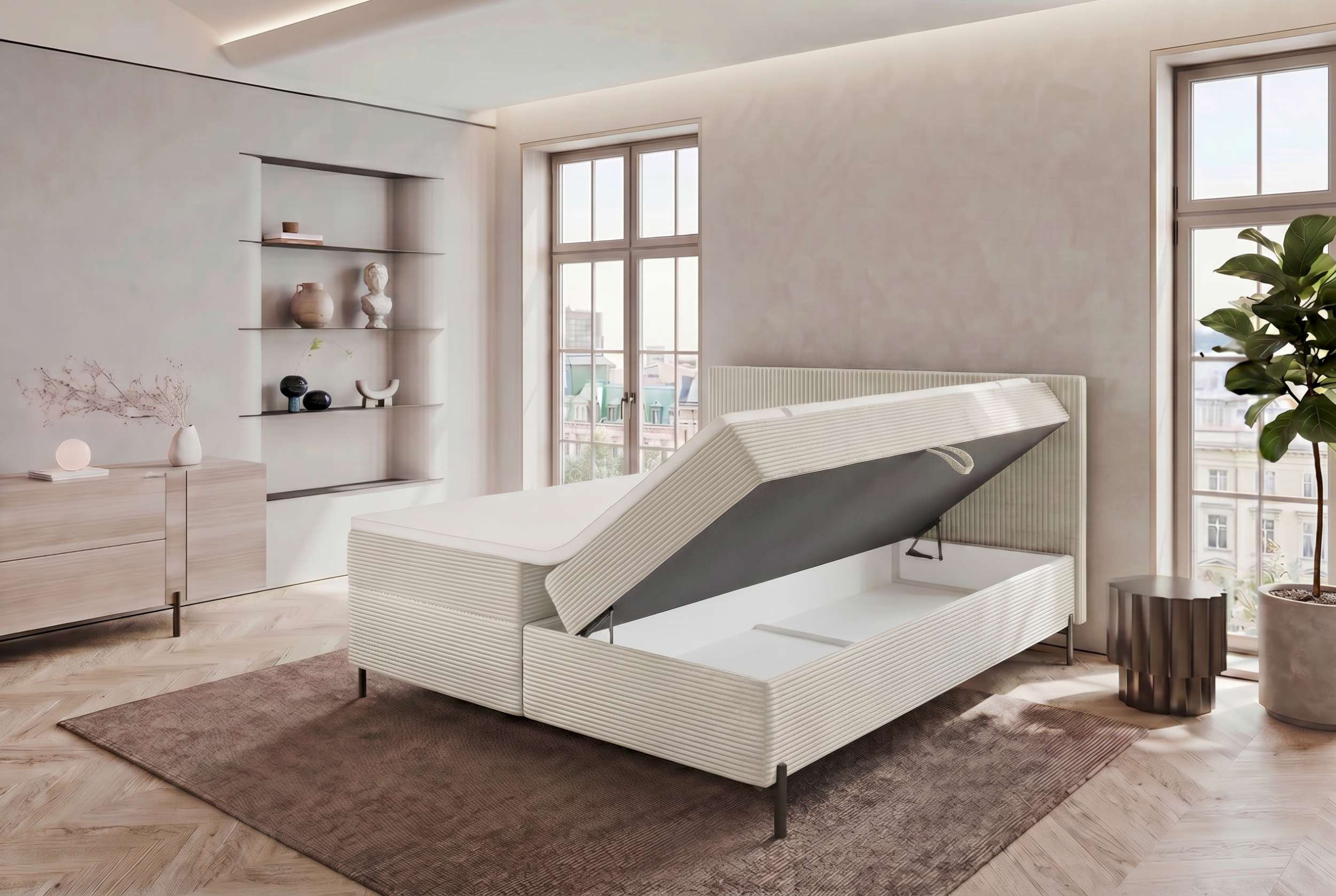 Boxspringbett Elysio Greige