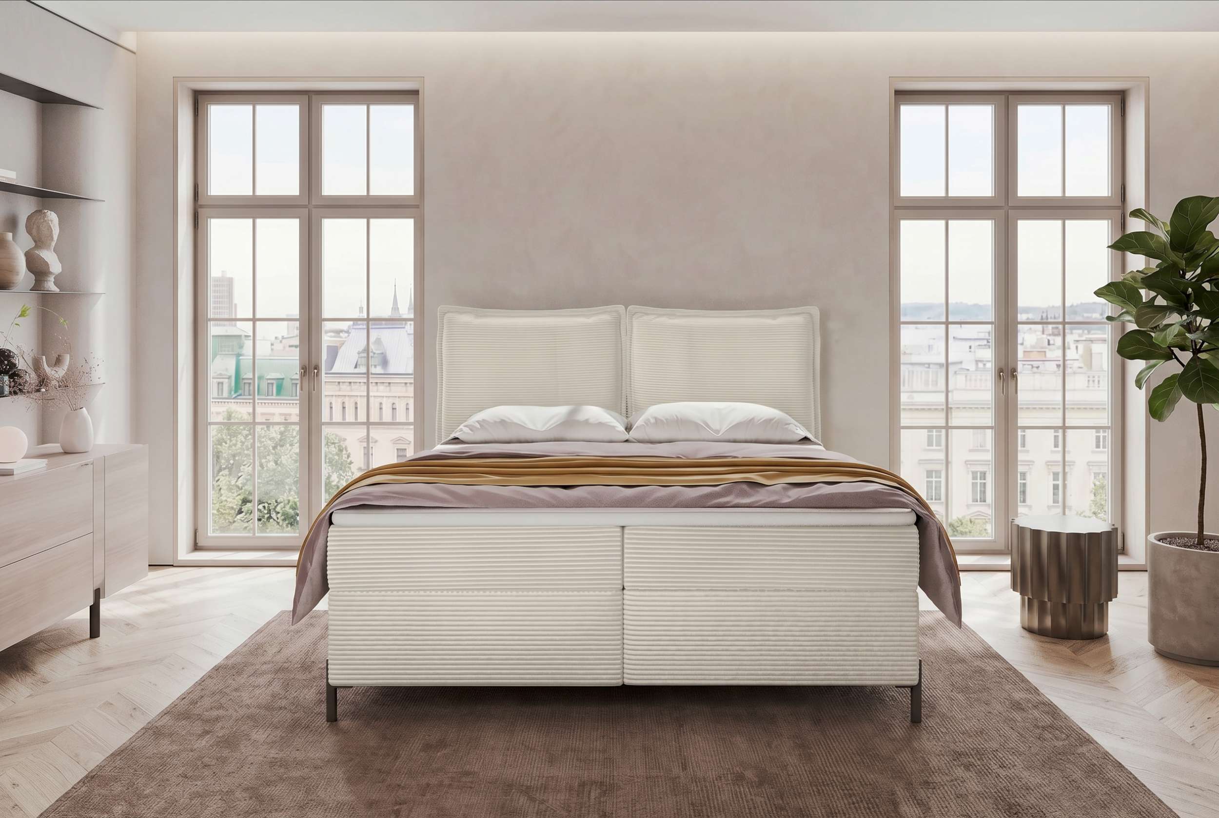Boxspringbett Elysio Greige