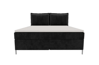 Boxspringbett Elysio in Stoff Schwarz