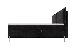 Boxspringbett Elysio in Stoff Schwarz