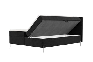 Boxspringbett Elysio in Stoff Schwarz